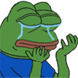 Image of the popular "PepeHands" Twitch emote